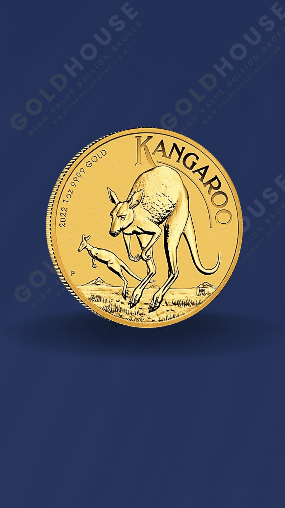 1oz Gold Australian Kangaroo Minted Coin 2022